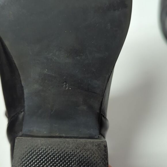 Jeffrey Campbell ORiley Cutout Ankle Black Leather Booties Size 8 - Picture 6 of 10